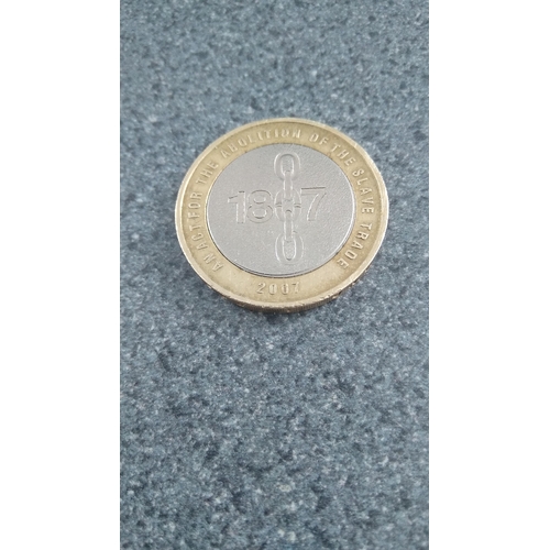 615 - 2007 abolition of slave trade £2 COIN with 1807