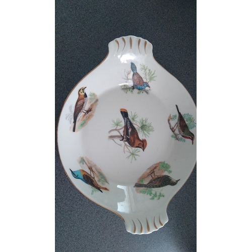 651 - LOVELY FRENCH BIRD PLATE