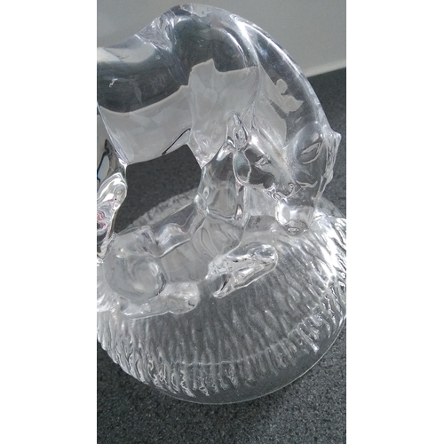 637 - LOVELY CRYSTAL HORSE FIGURINE