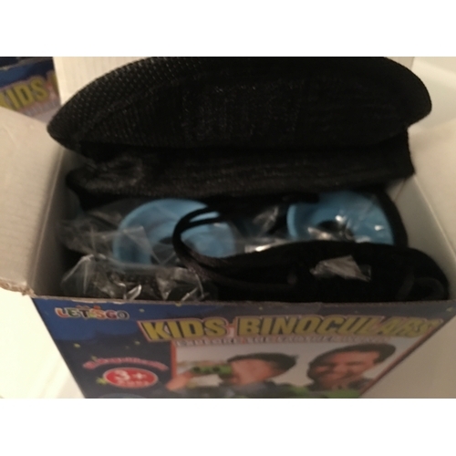 8 - NEW BOXED LETS GO KIDS BINOCULARS IN BLUE 200Z