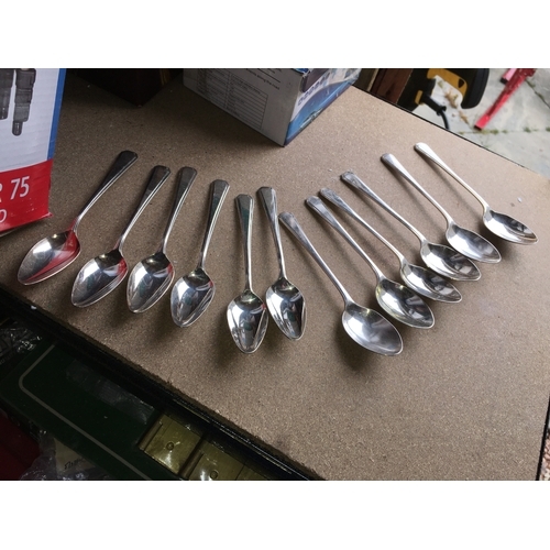 57 - TWO SETS OF SIX VINTAGE TEA SPOONS