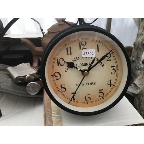 46 - SMALL DOUBLE 'GRAND CENTRAL' GARDEN CLOCK