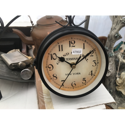 46 - SMALL DOUBLE 'GRAND CENTRAL' GARDEN CLOCK