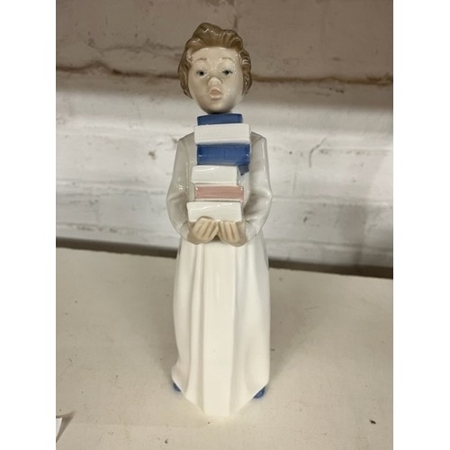 94 - LOVELY NAO 'CHILD WITH BOOKS' FIGURE