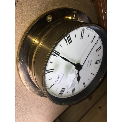 78 - BRASS PORTHOLE STYLE CLOCK