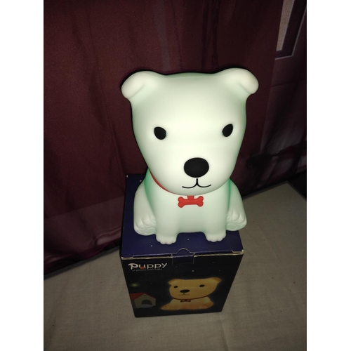 250U - NEW BOXED  ZKLiLi Kids Night Light TOUCH COLOUR CHANGING PUPPY