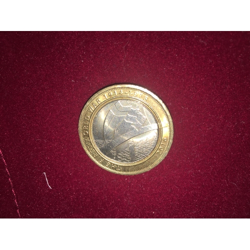 290 - COLLECTIBLE £2 COIN 2016 THE FIRST WORLD WAR