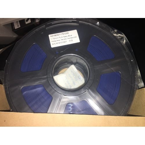 40 - LARGE REEL OF 3D PRINTING FILAMENT IN NAVY BLUE