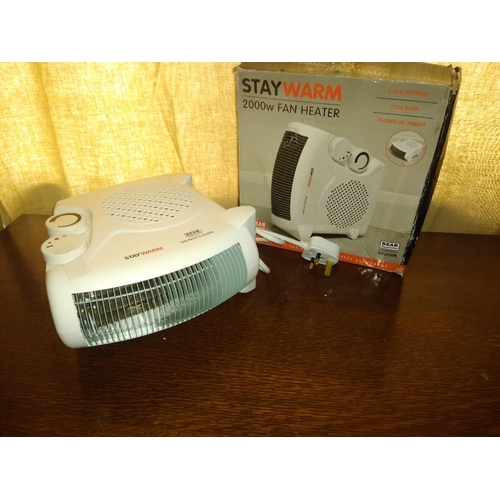 26 - NEW BOXED STAY WARM FAN HEATER