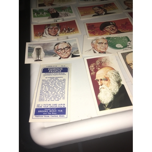 214 - NICE SELECTION OF CIGARETTE CARDS OF FAMOUS PEOPLE