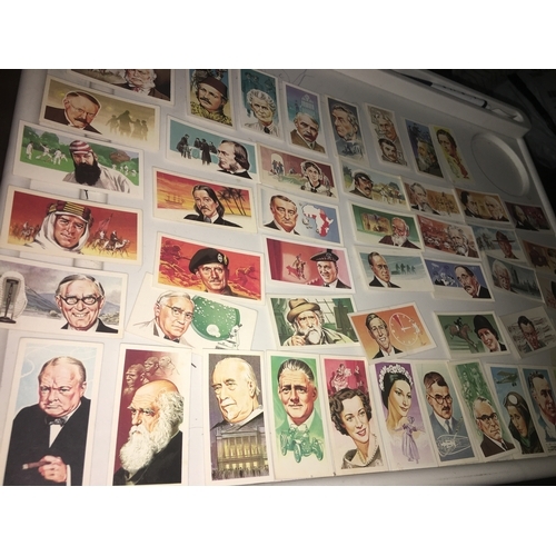 214 - NICE SELECTION OF CIGARETTE CARDS OF FAMOUS PEOPLE