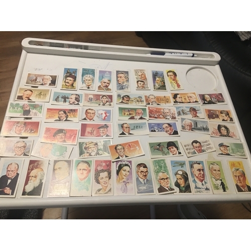 214 - NICE SELECTION OF CIGARETTE CARDS OF FAMOUS PEOPLE