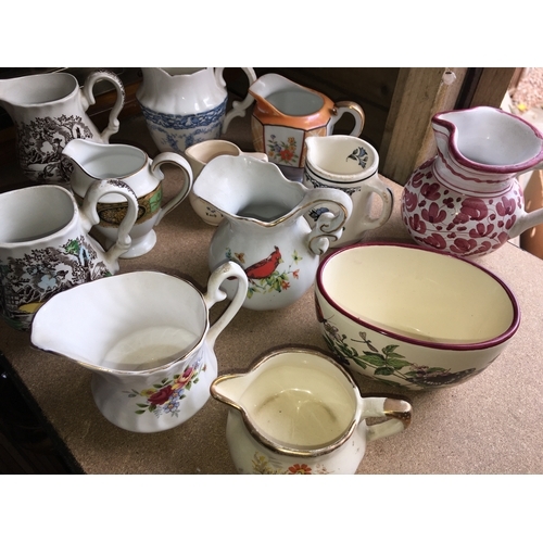 210 - LARGE COLLECTION OF SMALL CREAM/GRAVY BOATS MOST MARKED TO BASE