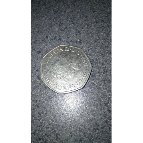 540 - BENJAMIN BUNNY 50P COIN 2017