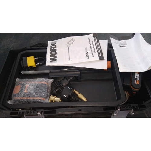 548 - AS NEW WORX HYDRO SHOT 20V POWER SHARE IN CASE