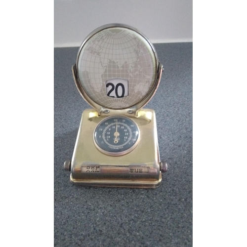 436 - VINTAGE PERPETUAL CALLENDER AND THERMOMETER