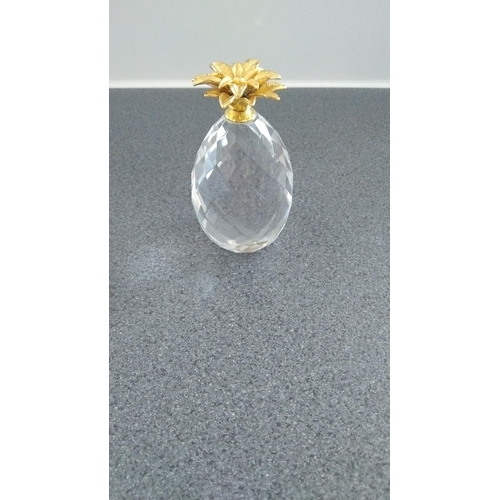 521 - GLASS PINAPPLE PERFUME BOTTLE