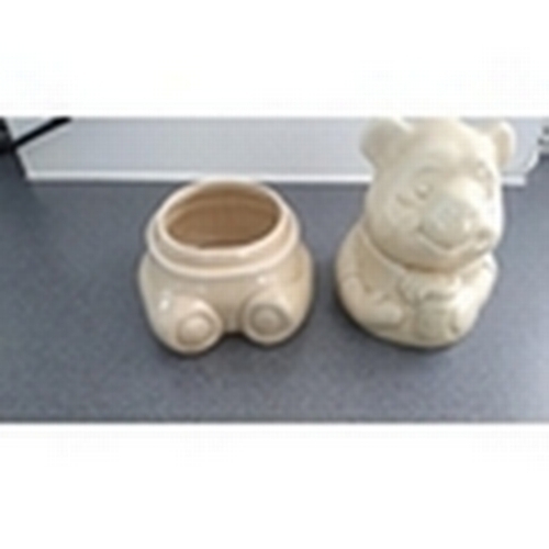 450 - WINNIE THE POO LIDDED DISNEY BISCUIT BARREL STAMPED TO BASE