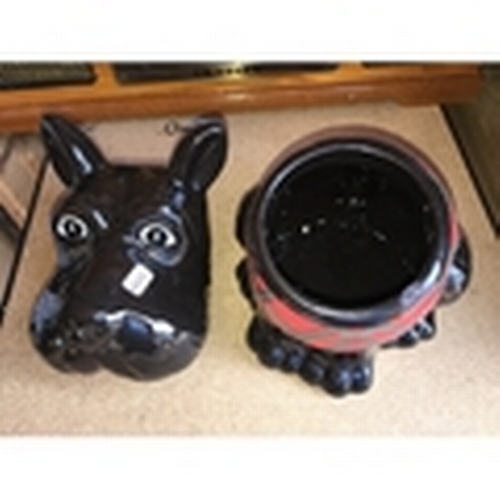 317 - SCOTTIE DOG IN TARTAN COAT BISCUIT JAR