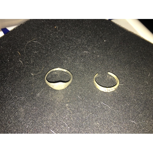 300E - TWO LOVELY SILVER 925 CHILD RINGS