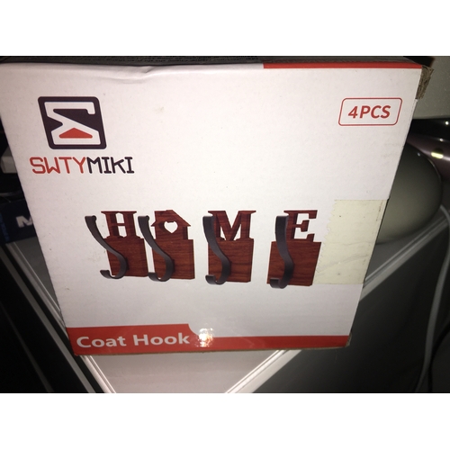 450E - NEW BOXED SWTYMIKI H.O.M.E. Coat Hooks Wall Mounted