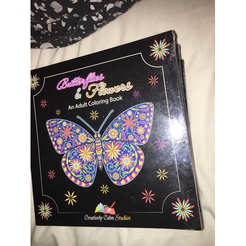 101 - NEW SEALED  Adult Coloring Books Set 3 Pack Butterflies