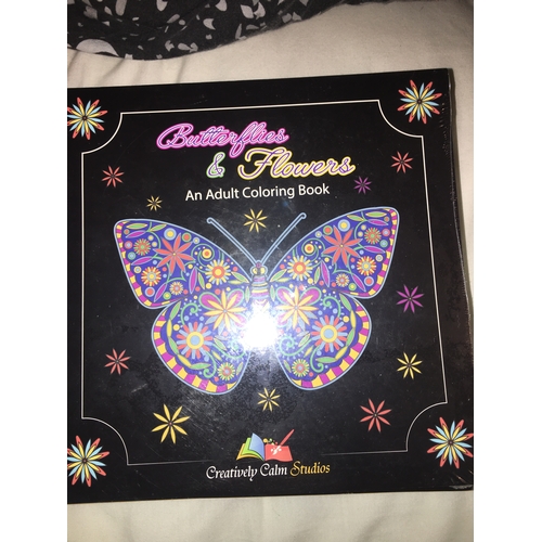 100 - NEW SEALED  Adult Coloring Books Set 3 Pack Butterflies