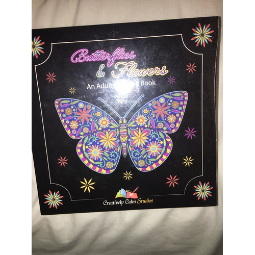 100 - NEW SEALED  Adult Coloring Books Set 3 Pack Butterflies