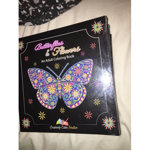 99 - NEW SEALED  Adult Coloring Books Set 3 Pack Butterflies