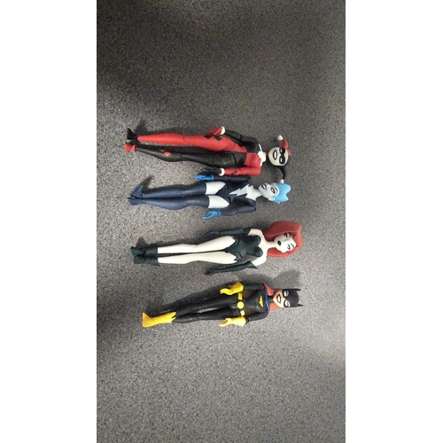 414 - FOUR FEMALE BATMAN SERIES FIGURES