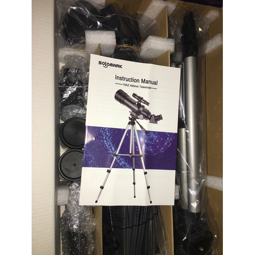 150A - NEW BOXED SOLOMARK TELESCOPE 70400 AZ