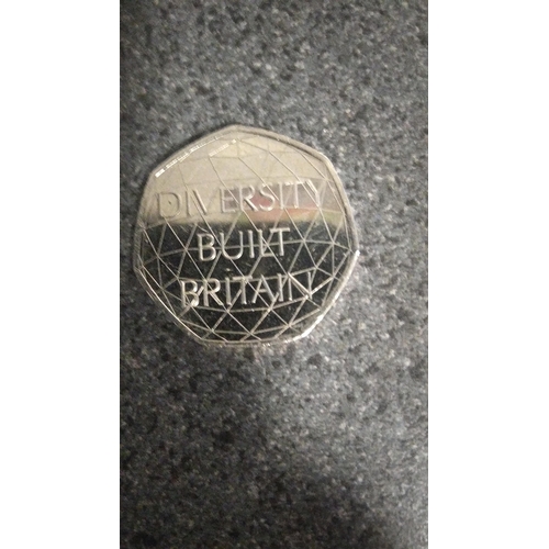 609 - DIVERSITY OF BRITAIN 50P COIN 2020