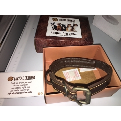 Logical leather dog outlet collar