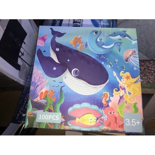 35 - NEW BOXED KIDS 100PCE JIGSAW WHALES/DOLPHINS