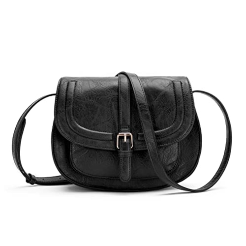 63 - NEW BAGGED AFKOMST Crossbody Bag for Women Small Satchel and Shoulder IN BLACK