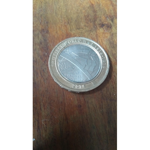 440T - 2016 WORLD WAR ONE £2 COIN