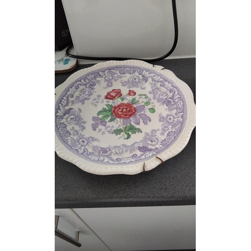 634 - PAIR OF SPODE MAYFLOWER WALL PLATES