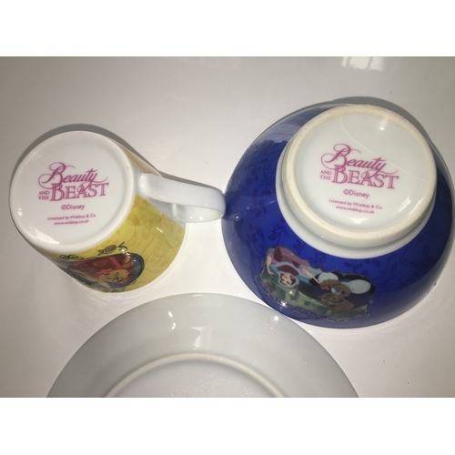 514 - NEW UNBOXED DISNEY BEAUTY AND THE BEAST BREAKFAST SET