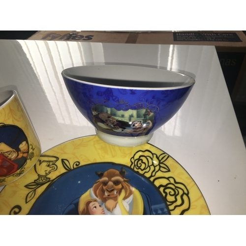 514 - NEW UNBOXED DISNEY BEAUTY AND THE BEAST BREAKFAST SET