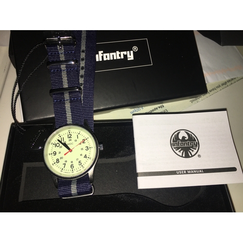 233 - NEW BOXED MDC Infantry Mens Military Watches for Men Army Analogue