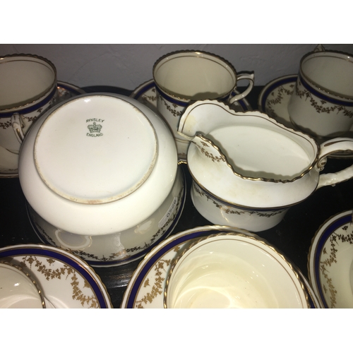 290 - VERY NICE 14Pce AYNSLEY TEA SET SIX CUPS AND SAUCERS SUGAR & (CREAM DAMAGED)