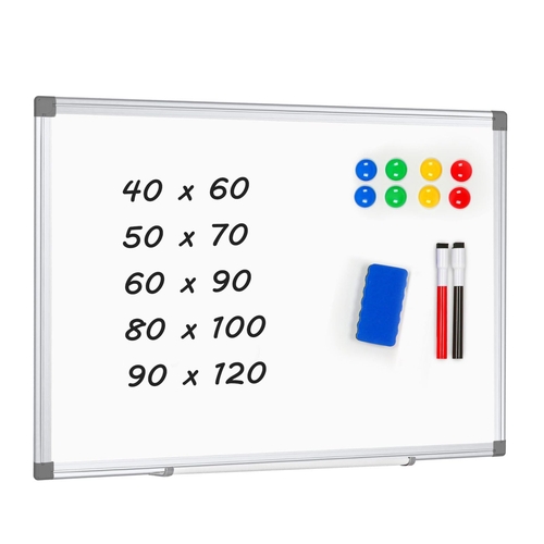 49 - NEW BOXED AMUSIGHT Magnetic Whiteboard Dry Erase Board, 50 x 70 cm, Wall Mountable White Board with ... 