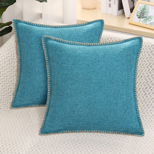 24 - NEW BAGGED LOVELY decorUhome Set of 2 Linen Cushion Covers 60X60cm