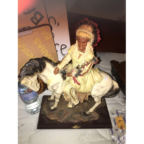 302 - LARGE RED INDIAN FIGURE ON HORSEBACK