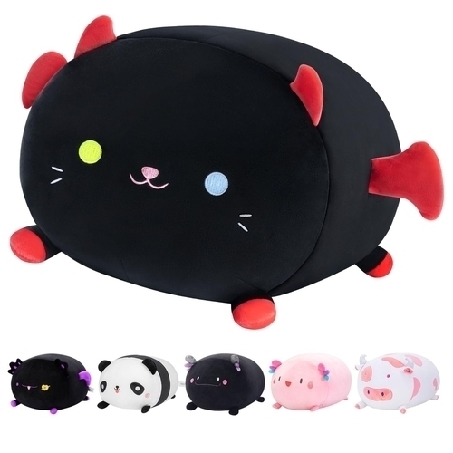 21 - NEW BOXED Mewaii 16'' Soft Devil Cat Plush Pillow Stuffed Animals