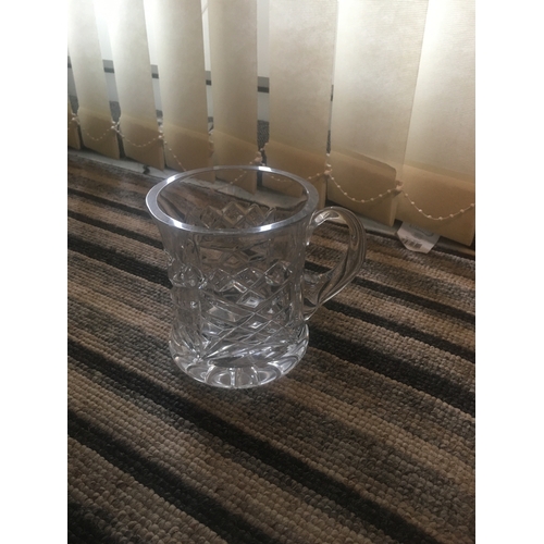 705 - VERY NICE CUT GLASS TANKARD