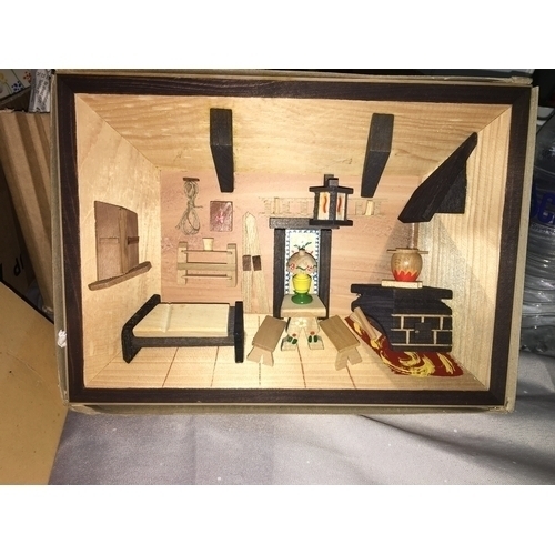 420 - NICE WOODEN 3D HOME SCENE PICTURE