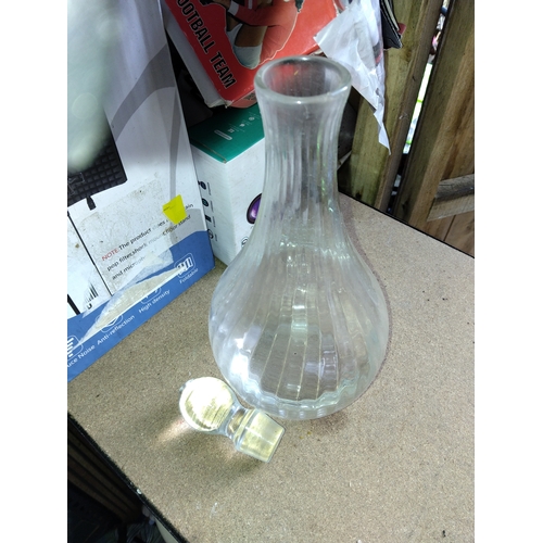 409 - VERY NICE GLASS DECANTER