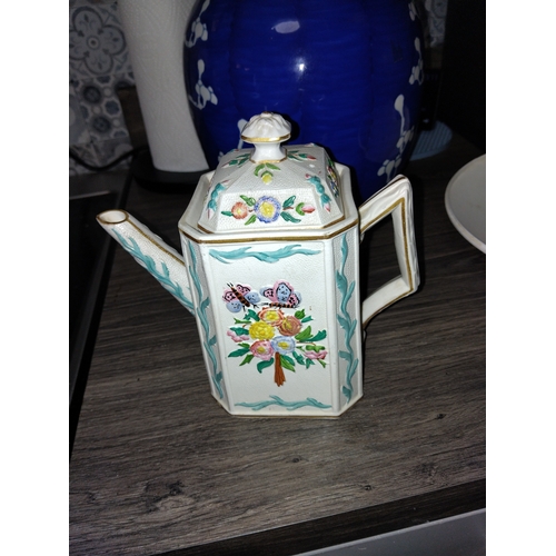 300A - LOVELY ANTIQUE TEA POT MARKED TO BASE IN LOVELY CONDITION