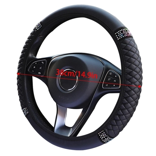 88 - NEW BAGGED NEW BAGGED LMYDIDO Car Steering Wheel Cover Leather BLACK